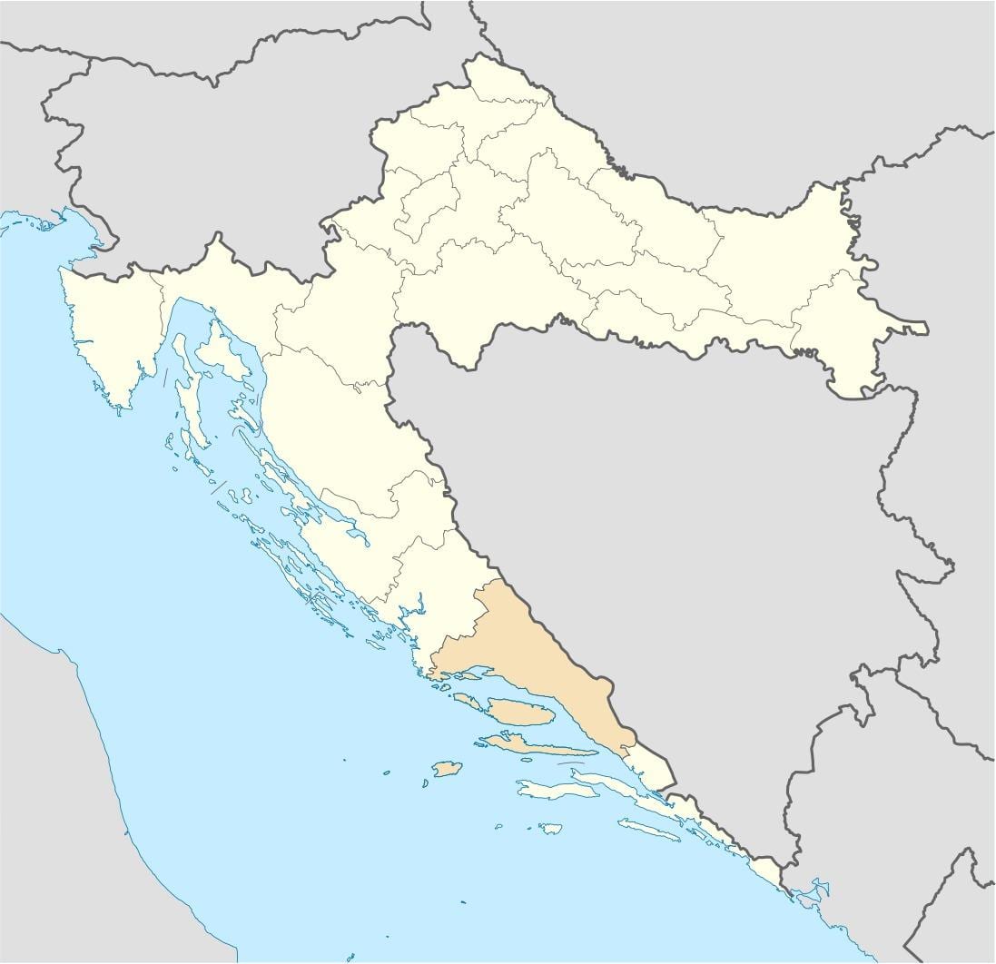 মানচিত্র dalmatia ক্রোয়েশিয়া 