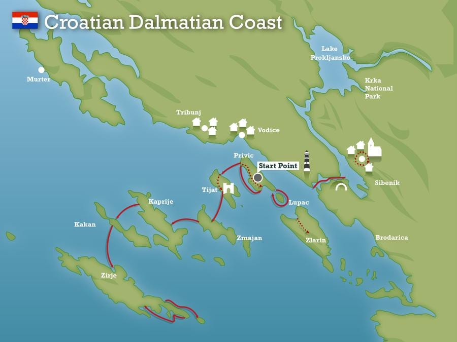 adriatic উপকূল ক্রোয়েশিয়া মানচিত্র
