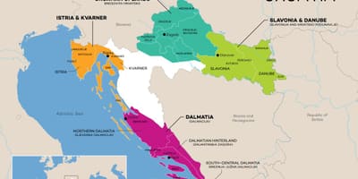 মানচিত্র ক্রোয়েশিয়া এর wineries