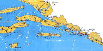 ক্রোয়েশিয়া মানচিত্র dubrovnik এলাকায়