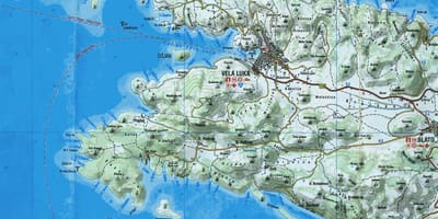 মানচিত্র korcula ক্রোয়েশিয়া
