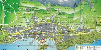 মানচিত্র makarska, ক্রোয়েশিয়া