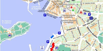মানচিত্র rovinj, ক্রোয়েশিয়া